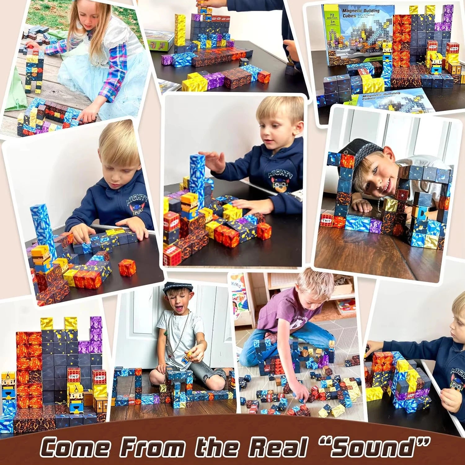 Magnetic Blocks-Build Mine Magnet World Set