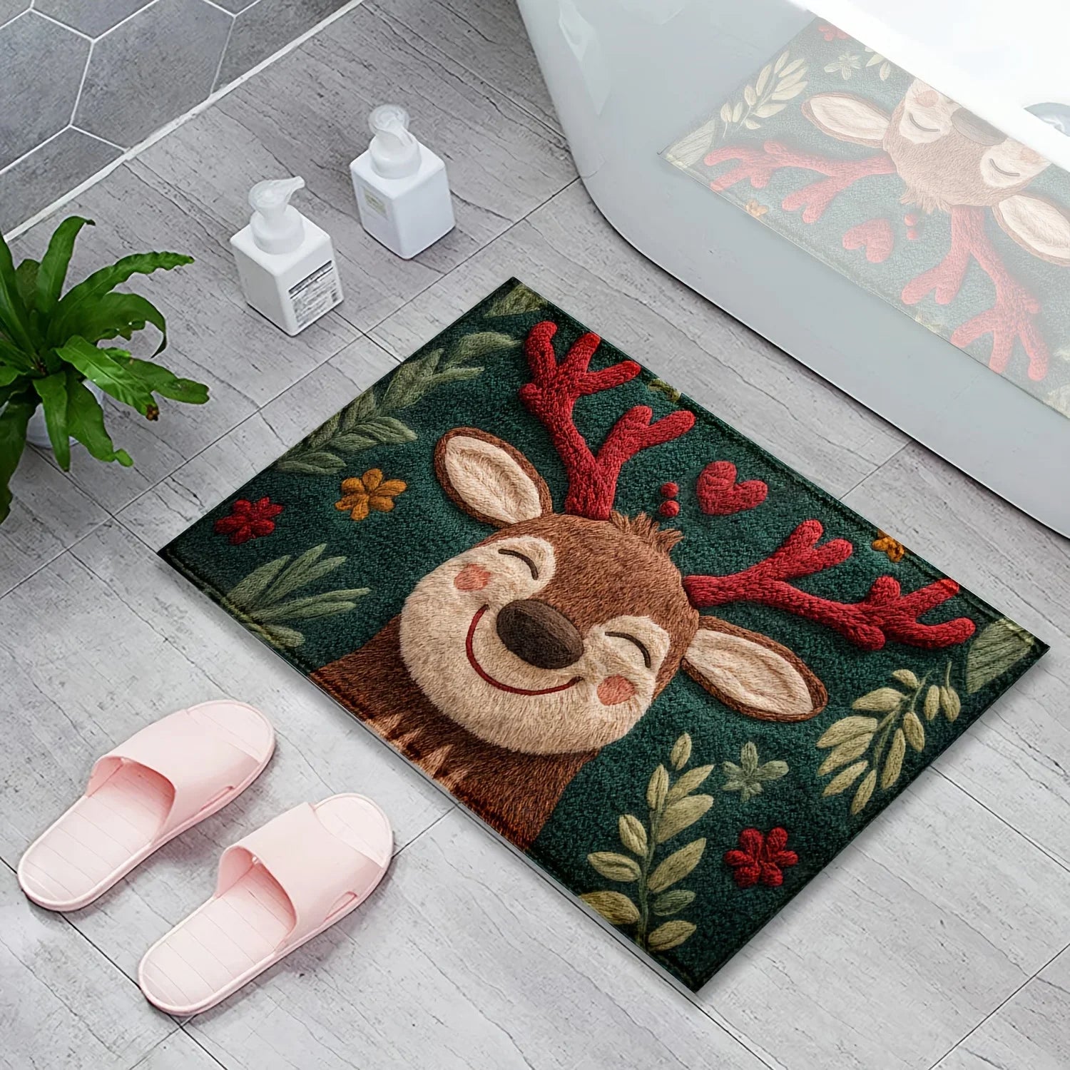 Christmas Microfiber Bath Mat