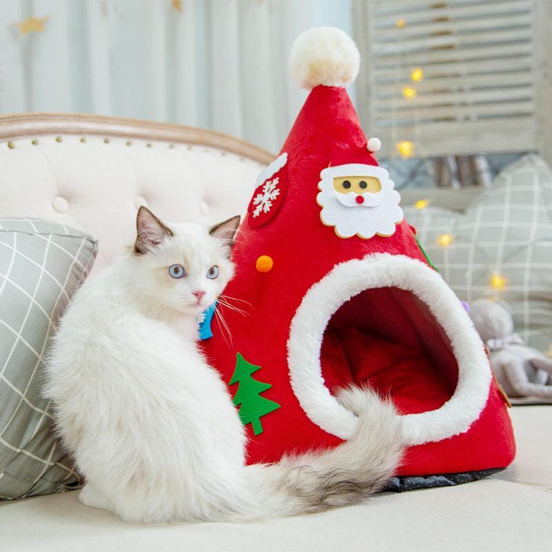 Christmas Cat Cozy House